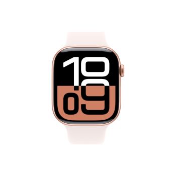 Умные часы Apple Watch Series 10 42 мм, S/M 130-200 мм, Aluminium Case GPS+Cellular, Sport Band, Rose Gold